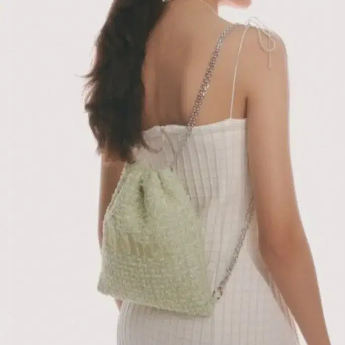 누아르나인 베베 Tweed Chain String Bag 그린