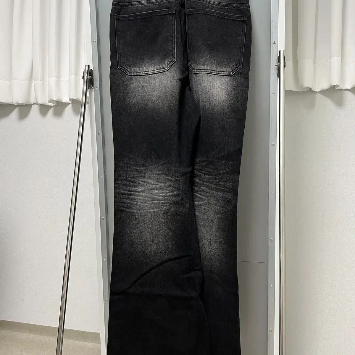 [S] STU 23FW Flared Denim Pants Black