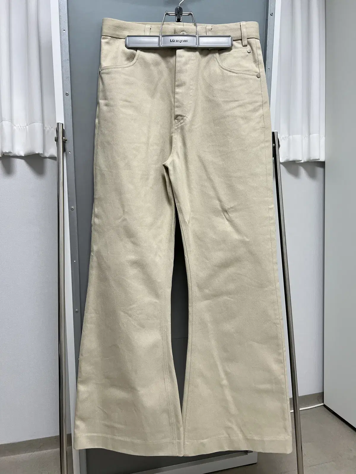 [S] STU 24SS Flared Cotton Pants Ivory