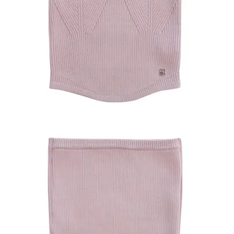 [새상품/택제거]ODS roze knit 뷔스티에 소프트핑크