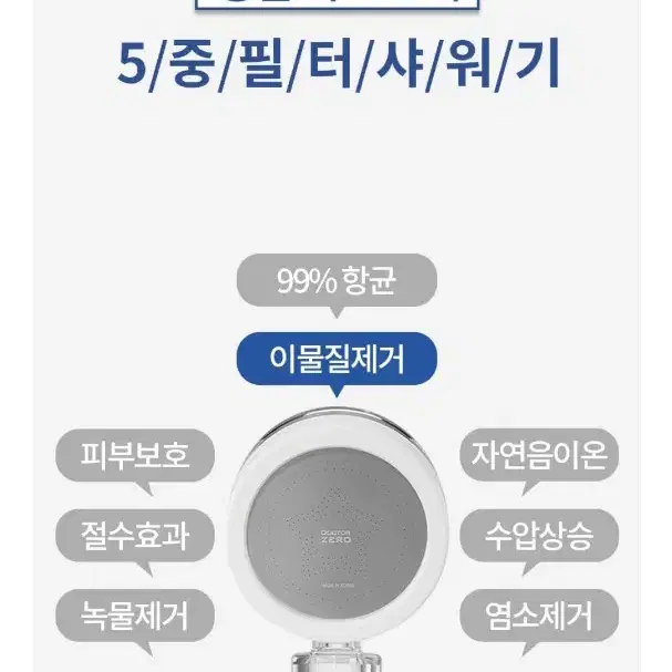 리빙제이 닥터제로 5중 필터링 샤워기헤드본품 6개월 필터