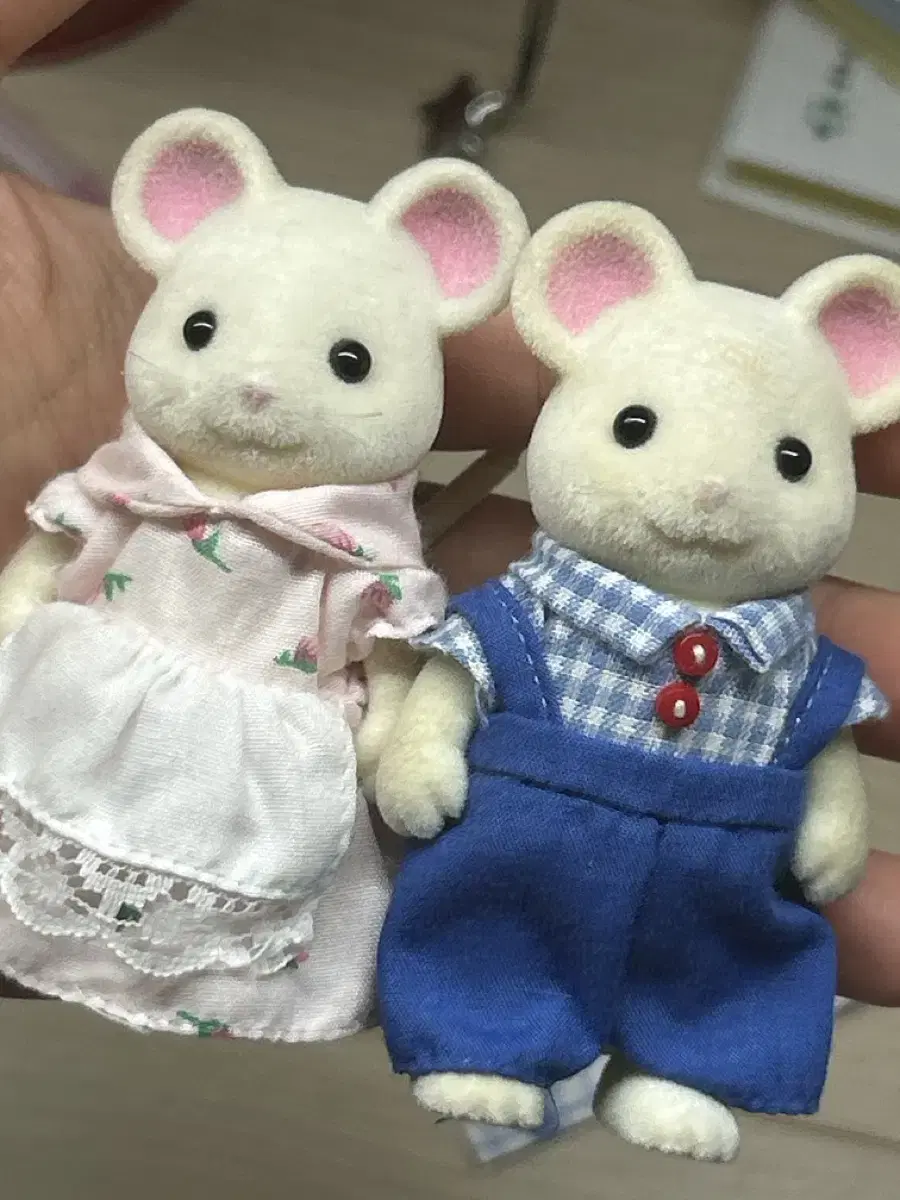 Sylvanian white rat family