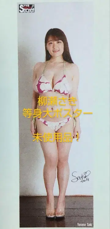 새상품 야나기 야나기 사키 등신대 포스터 아사게이 시크릿
