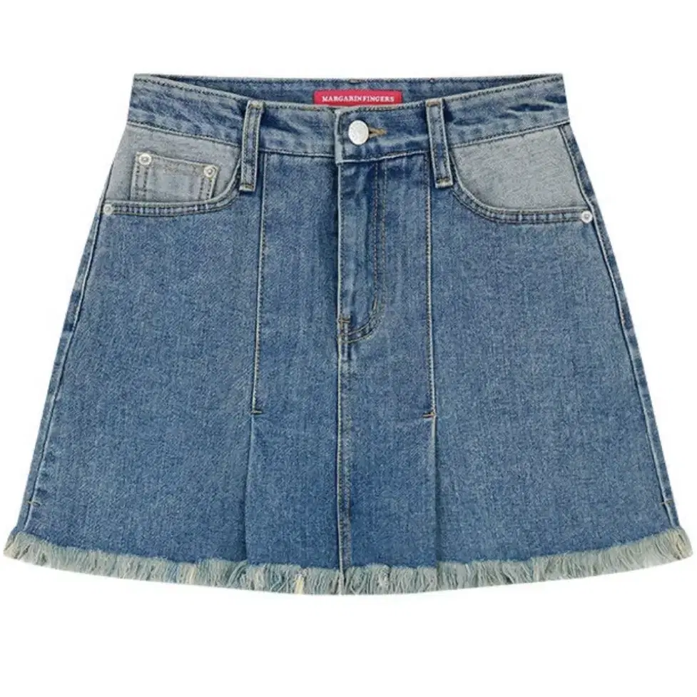 마가린핑거스 denim fringe skirt