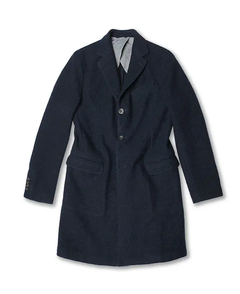 Hevo [Hevo] Navy wool made in Italy single coat