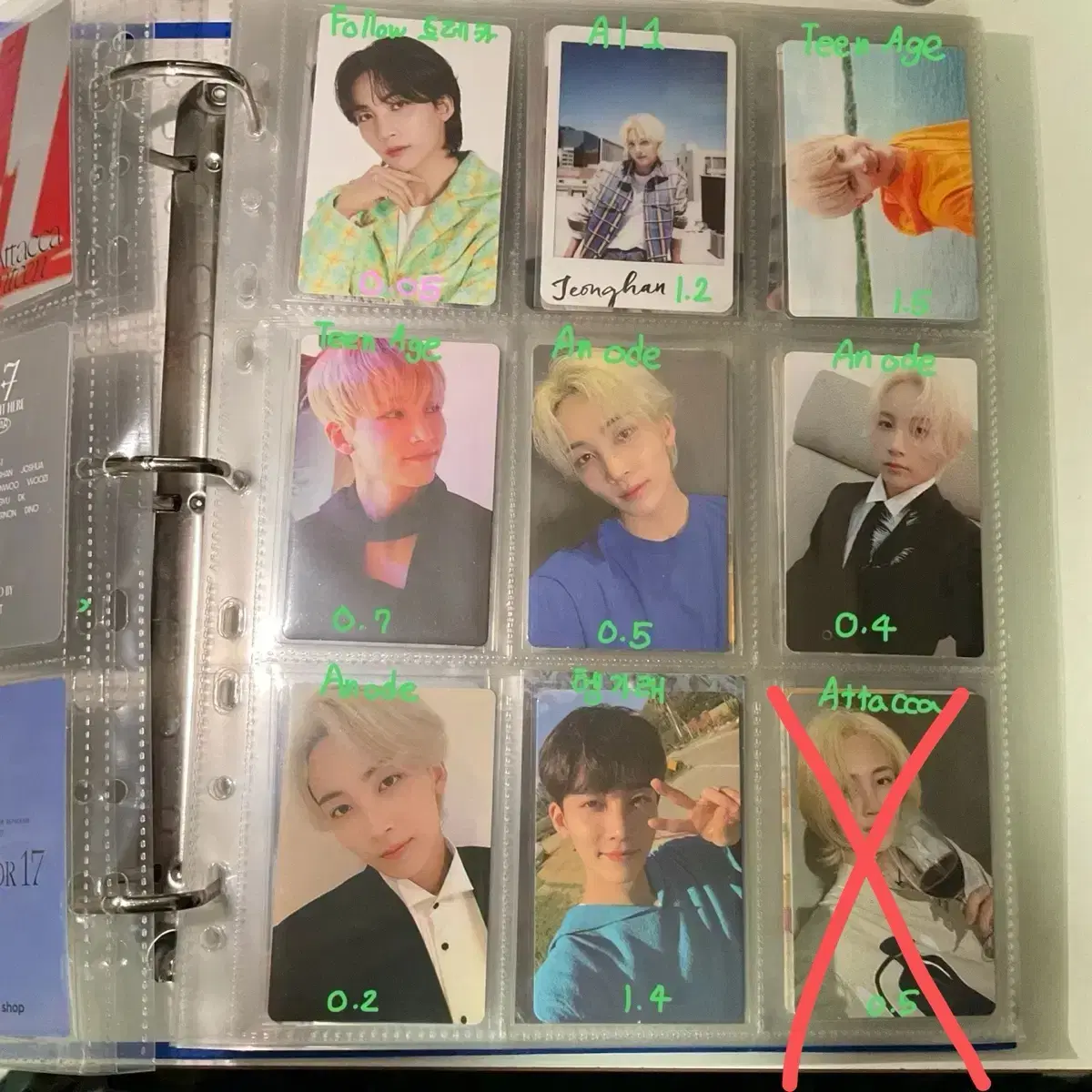 Seventeen jeonghan Sells photo cards