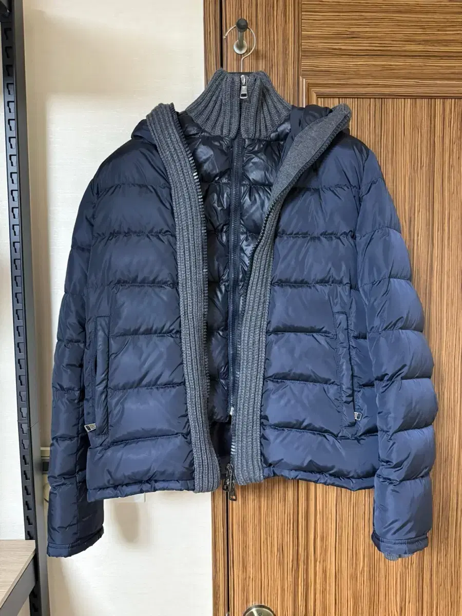 Moncler Canut Knit Padded Navy 1