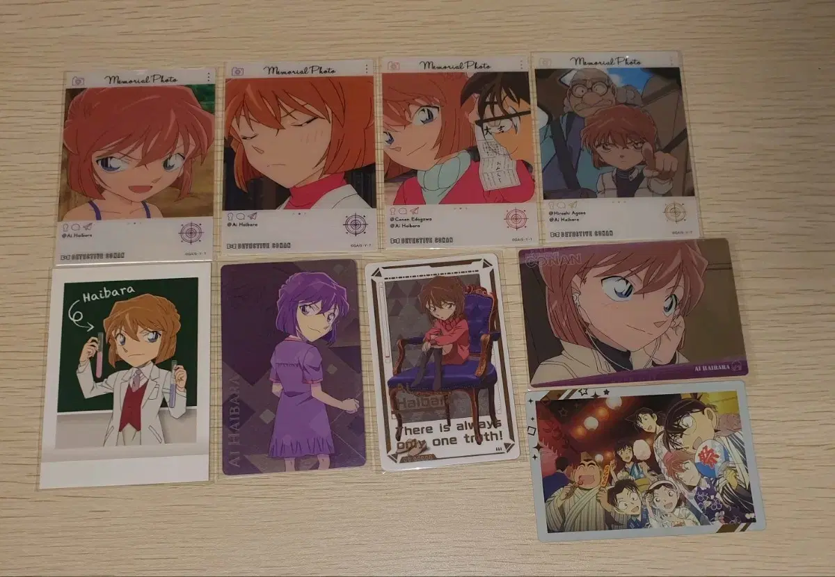 Bulk) Detective Conan Haibara Ai Hong Rose Metal Emoka Photo kard Pasha