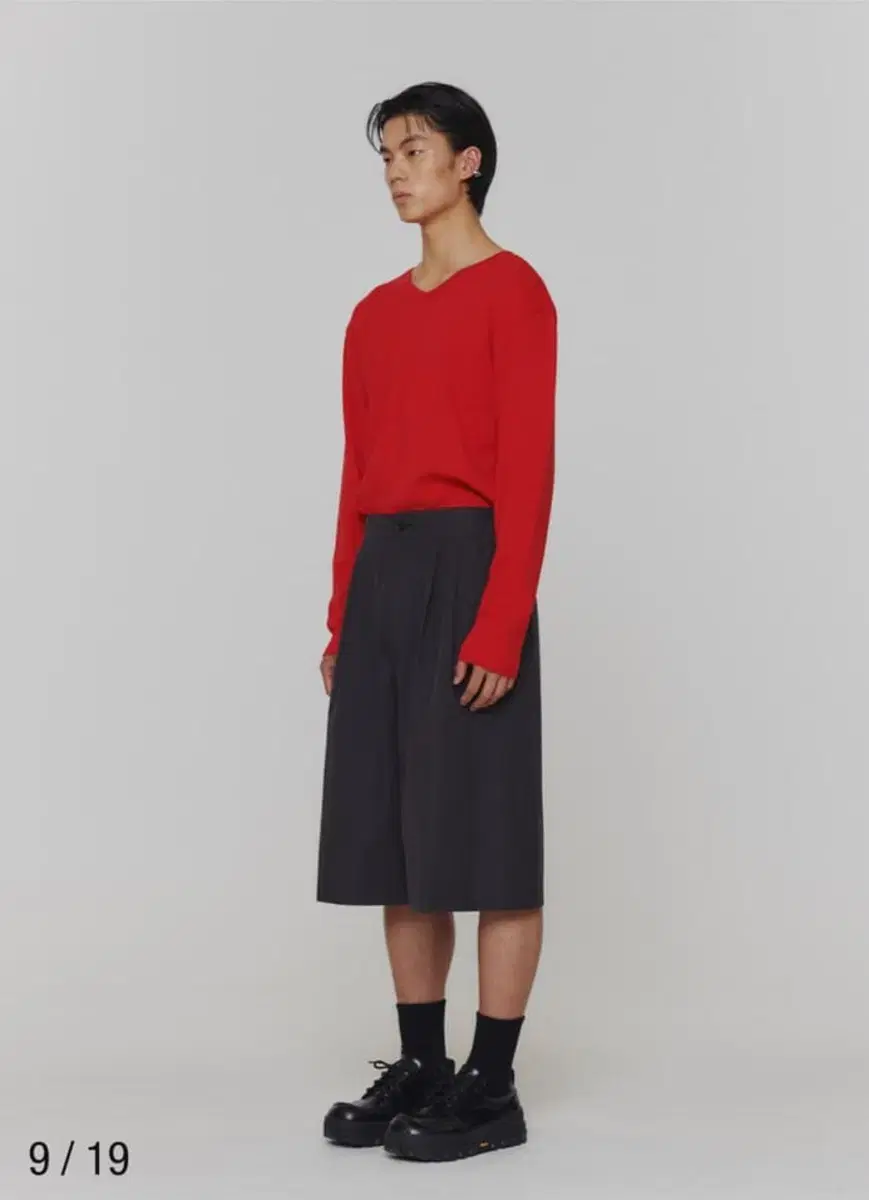 Wide-legged shorts in Ammento cotton and nylon