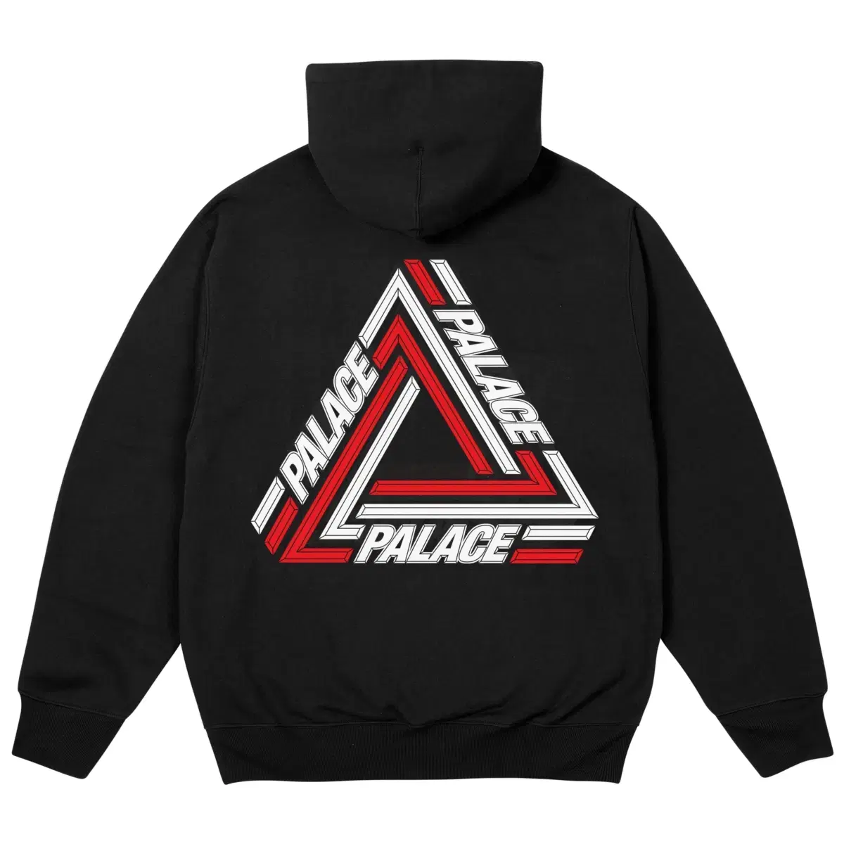 [2XL] Palace Tri-Line Hood Black / PALACE HOOD XXL