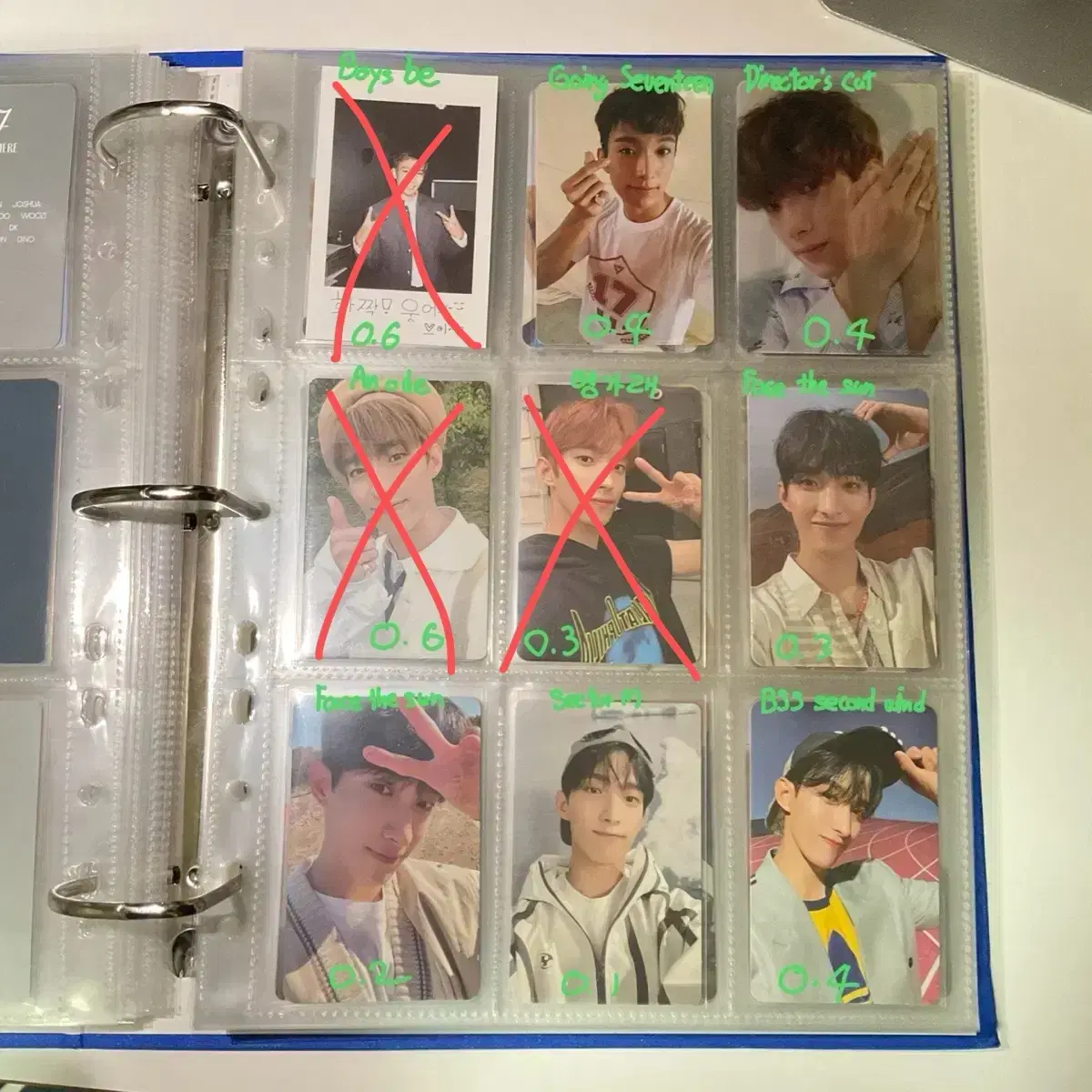 Seventeen dk Sells photo cards