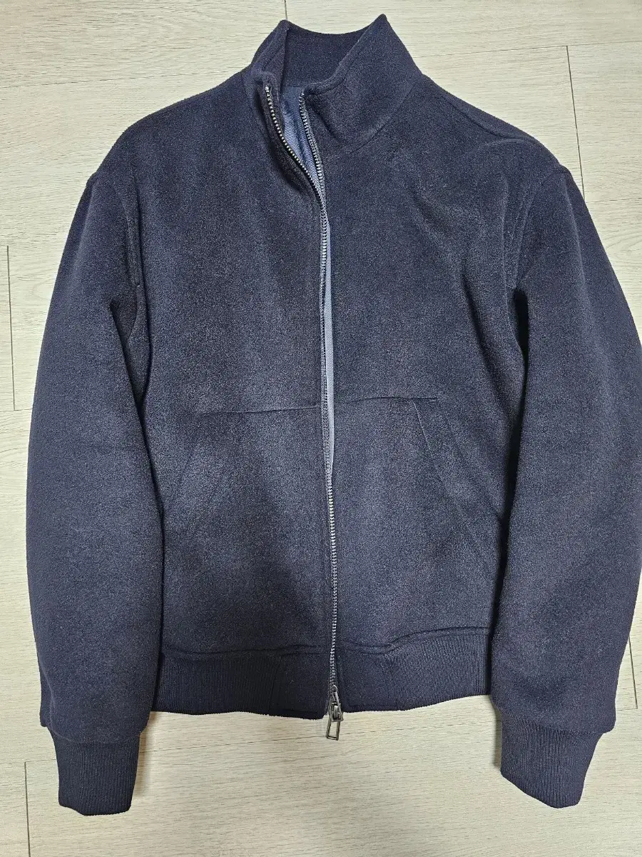 Zara Wool Bomber Jacket Navy L