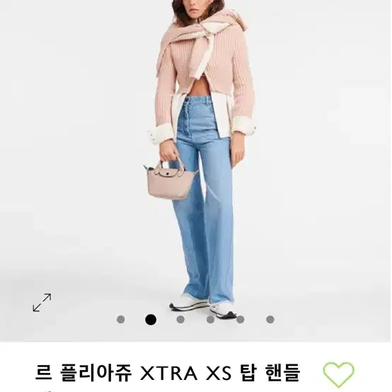 롱샴 르 플리아쥬 XTRA XS 탑 가죽 핸들백 + 방도