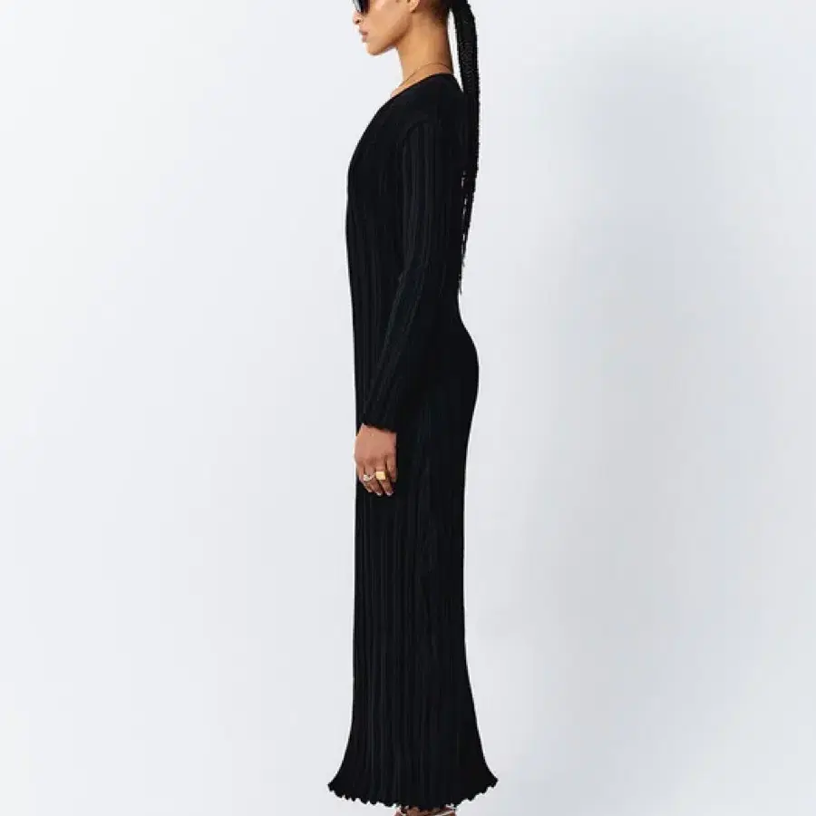 leey plaque knit maxi dress