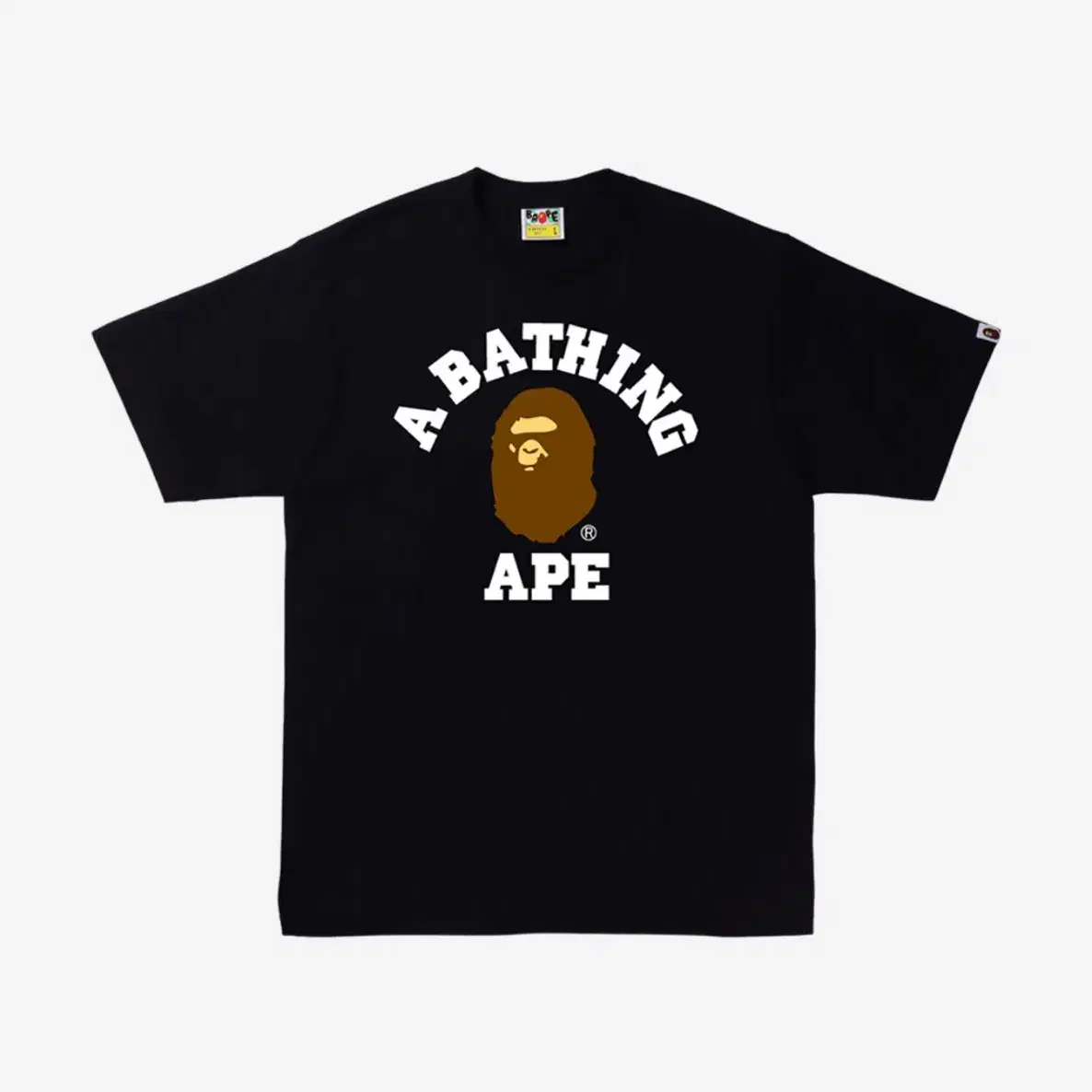 (새상품) 베이프 BAPE 컬리지 티셔츠 블랙 3XL