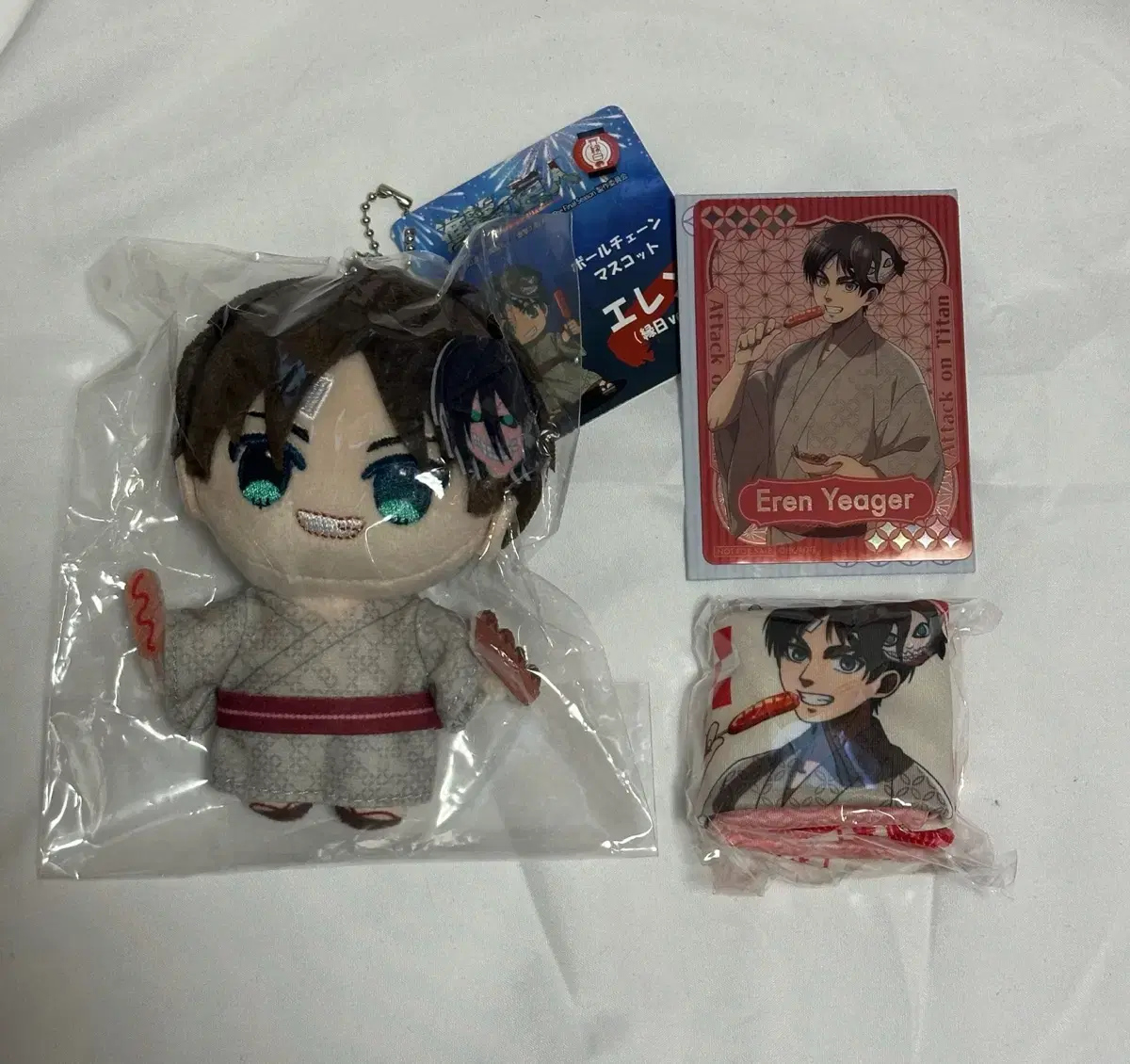 Attack on Titan pop up Eren Set (doll pouch pre-order benefit kard)