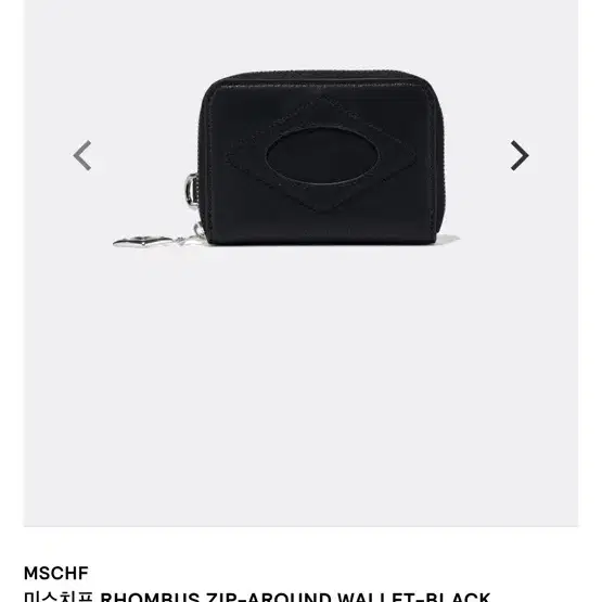 미스치프 지갑 RHOMBUS ZIP-AROUND WALLET-BLACK