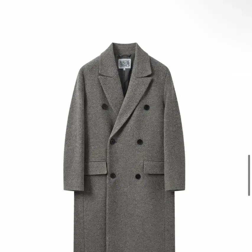 마리떼 코트 DOUBLE BREASTED WOOL MAXI COAT br