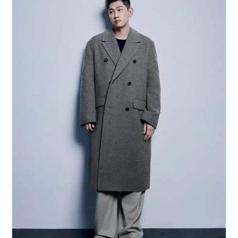 마리떼 코트 DOUBLE BREASTED WOOL MAXI COAT br