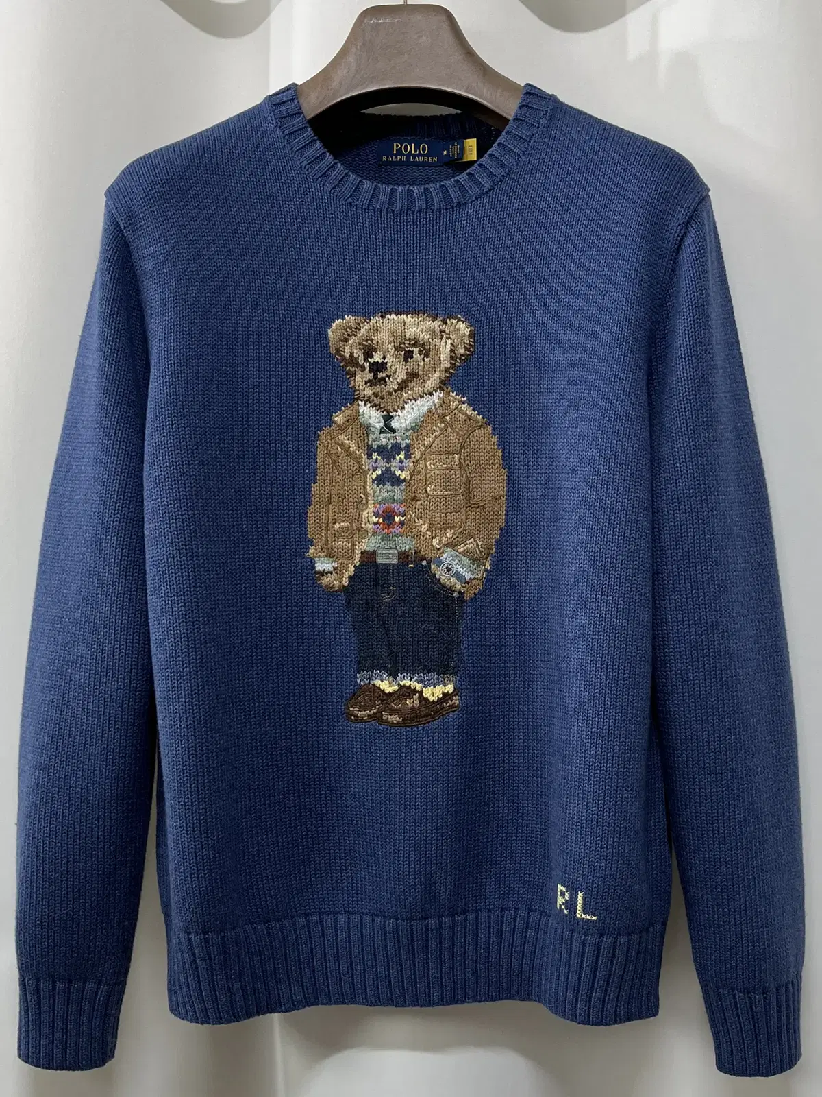 Polo Ralph Lauren Fair Isle Man Dandy Cobalt Bloo Bear Knit