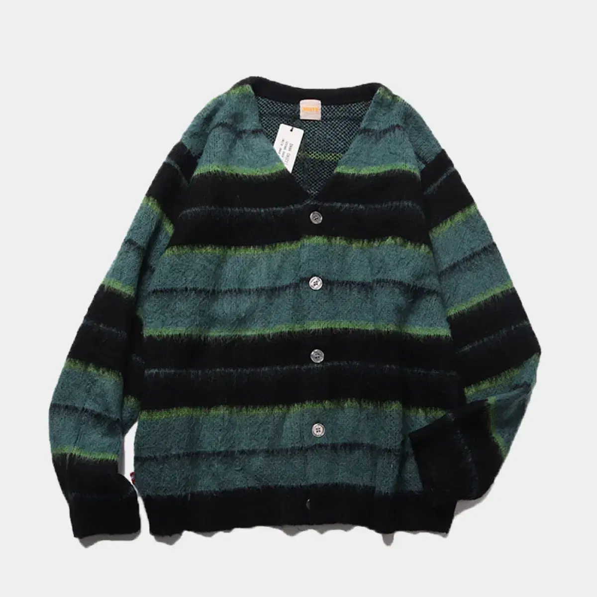 Hoozuhugallery Border Mohair Cardigan