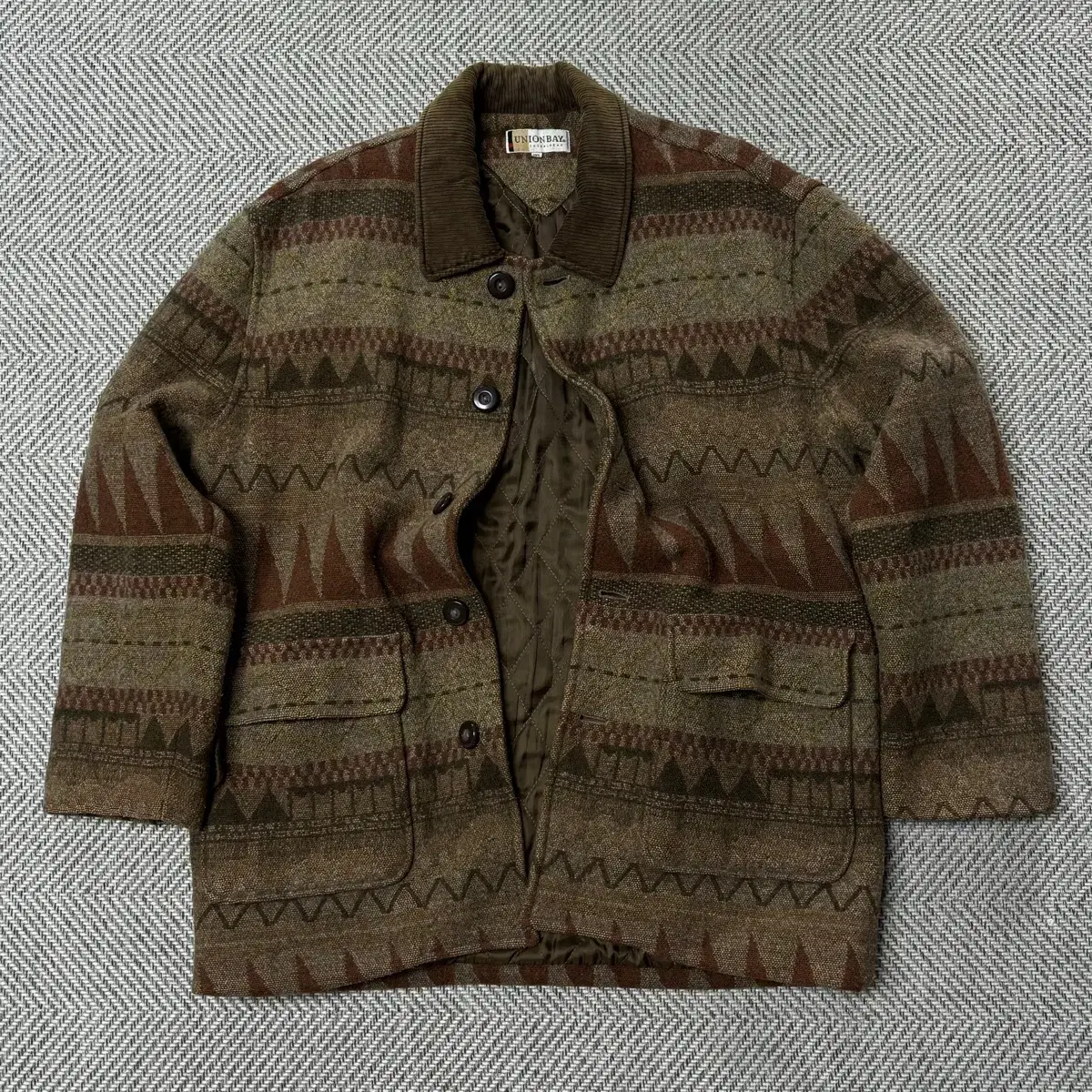 UNION BAY Union Bay 90s Old School Ethnic Corduroy kara Short Coat