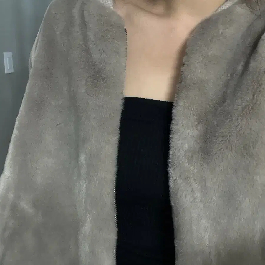 Mocha Grey Fur Jacket