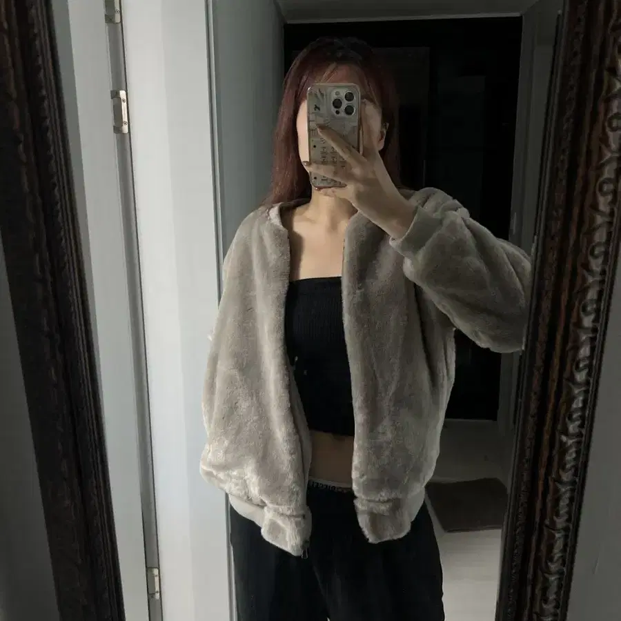 Mocha Grey Fur Jacket