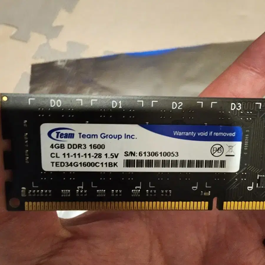 팀그룹 DDR3 4GB 12800