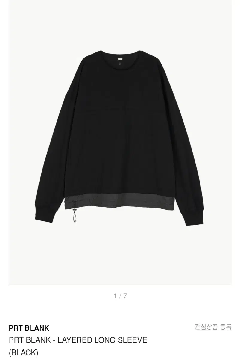 [L] PRT blank Layered Long Sleeve Black 3 sell Fialti Blank