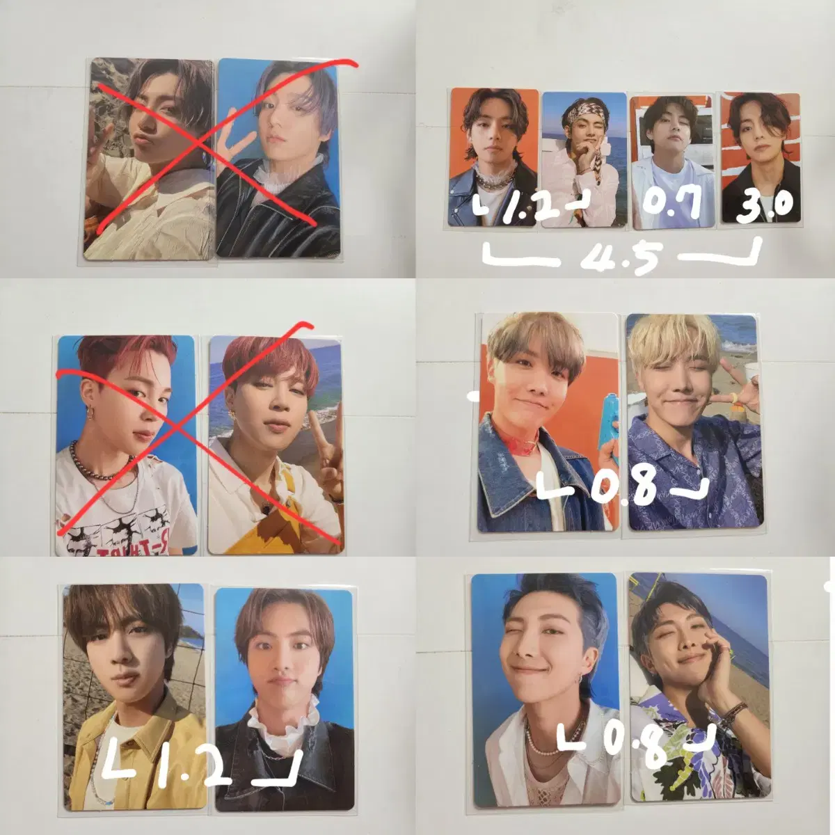 BTS Butter album photocard Set JP FC