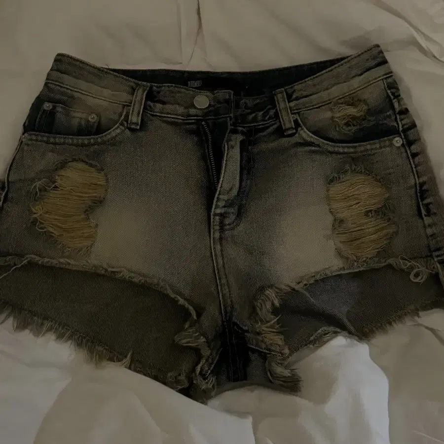 보헴서 24VER. DAMAGE WASHING SHORTS,BLUE