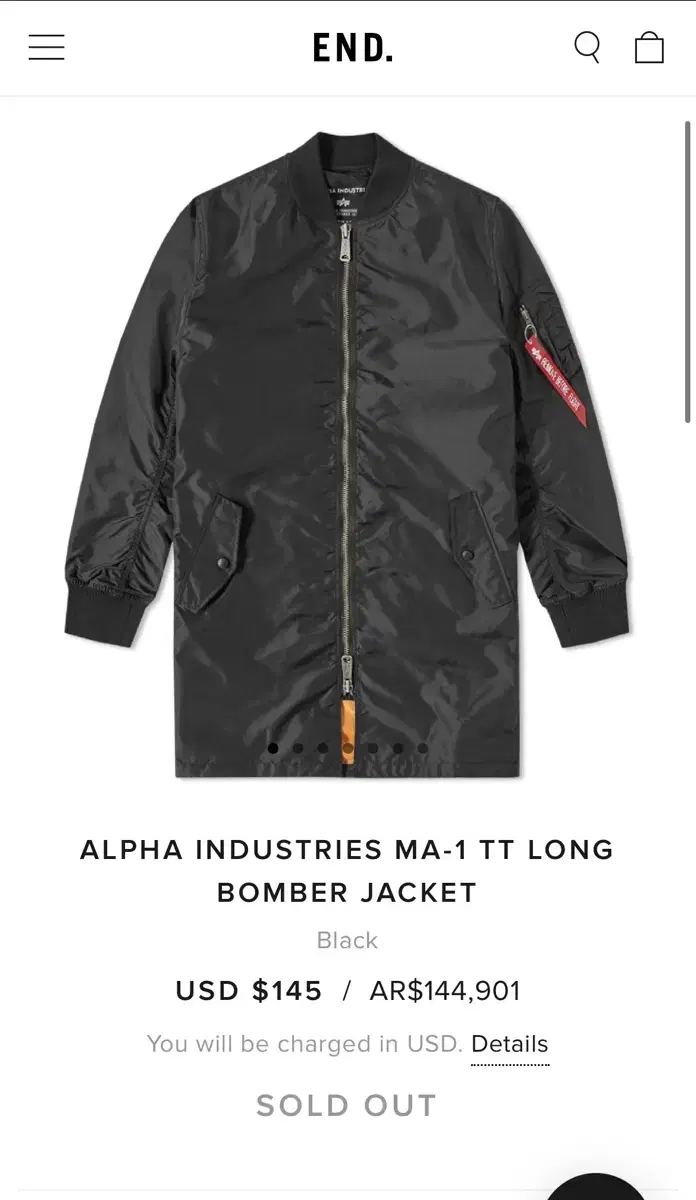 Alpha Industries Alpine Industries Long Jacket (M)