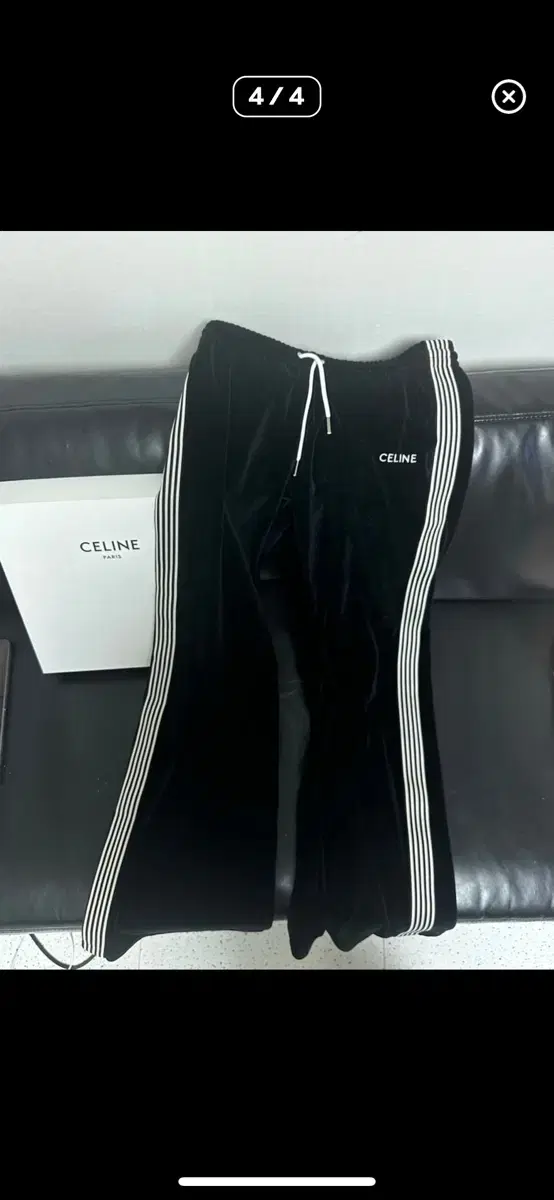 Seline 24SS Velvet track pants M