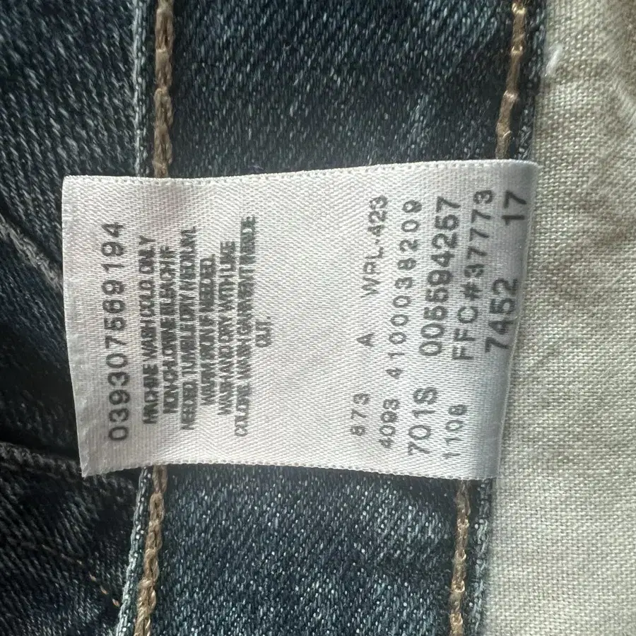 Levis 리바이스 559 USA 정품 미착용 남성 데님 청바지