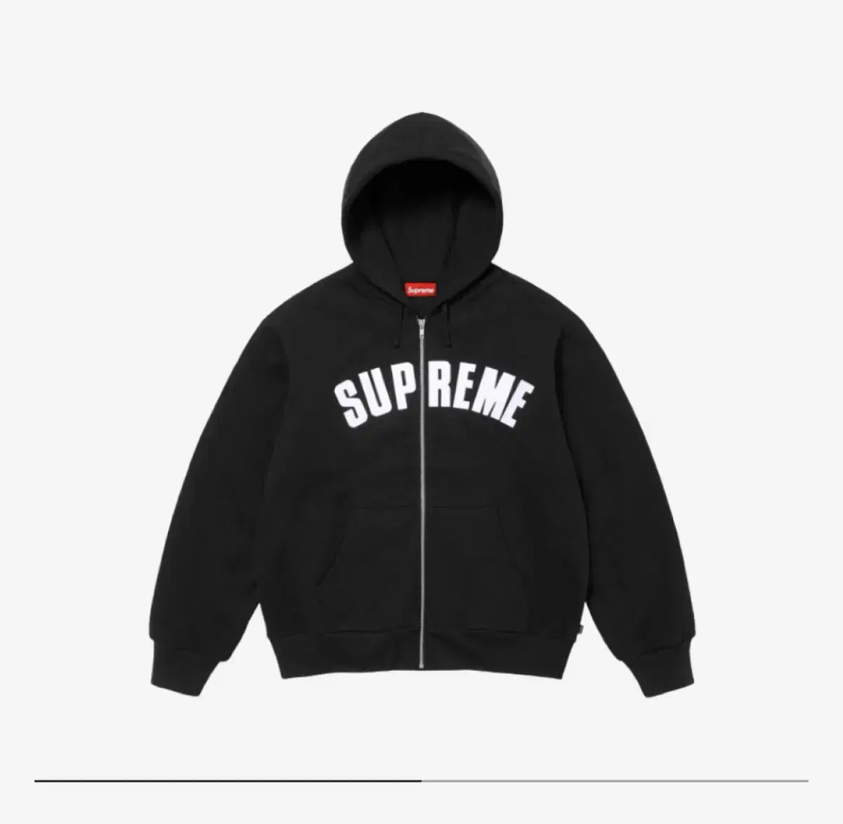 Supreme Arc Thermal Lined Zip-Up Hooded Sweatshirt Black - 24FW