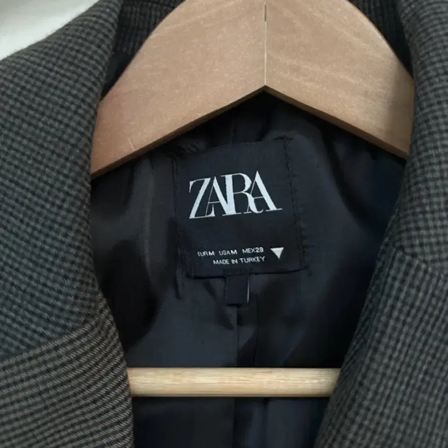 자라 zara 체크블레이저자켓