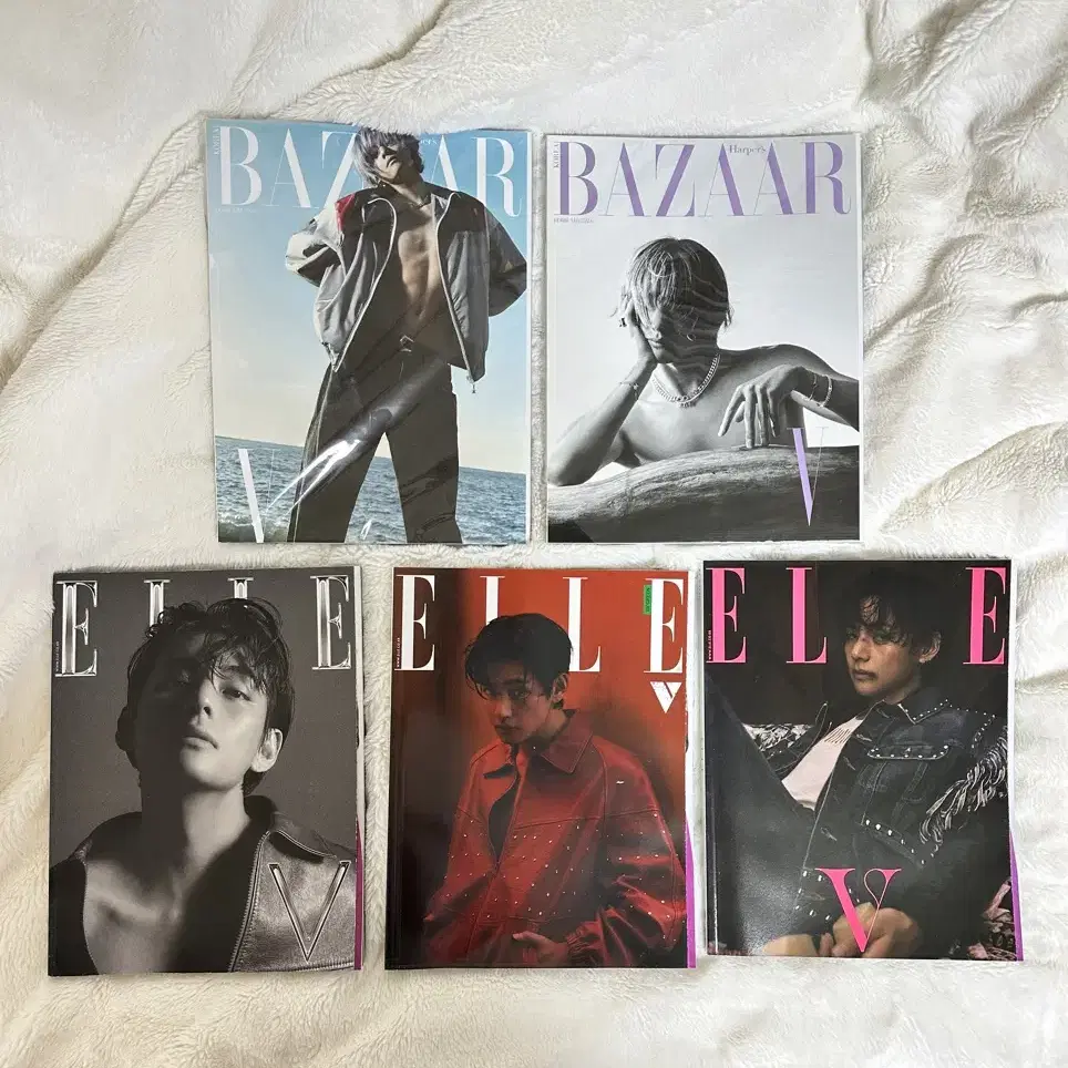 방탄소년단 V 뷔 김태형 잡지 바자 Bazaar 엘르 Elle 코리아 양