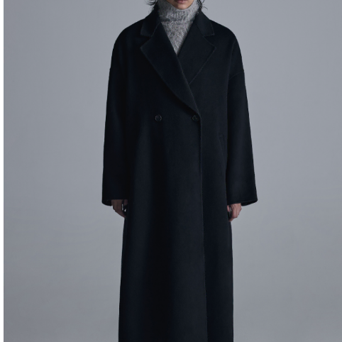 트리밍버드 Handmade) Wide Long Coat [ Black ]