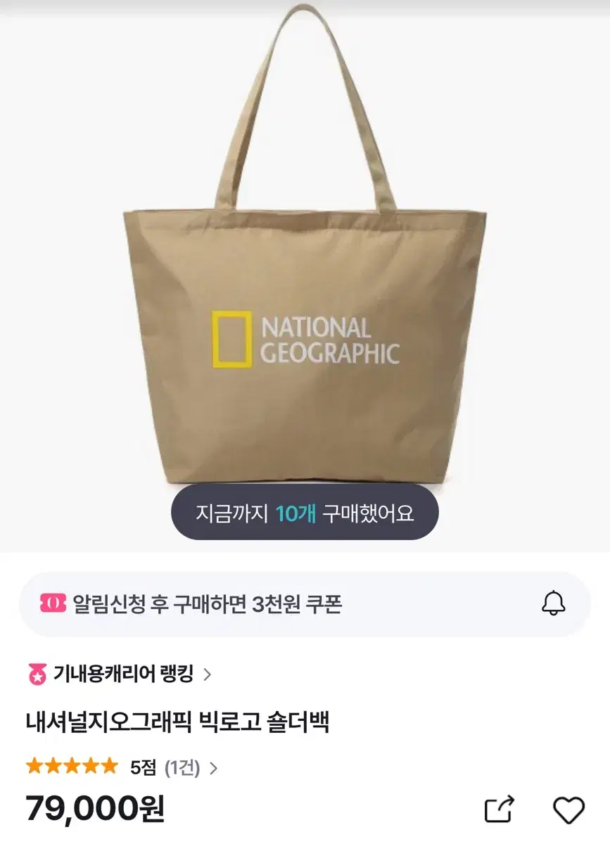 내셔널지오그래픽 빅로고 숄더백