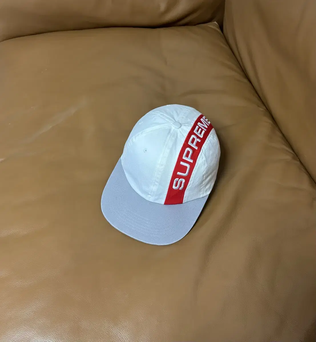 Supreme 슈프림 6패널 볼캡 모자 (Red Line Logo)