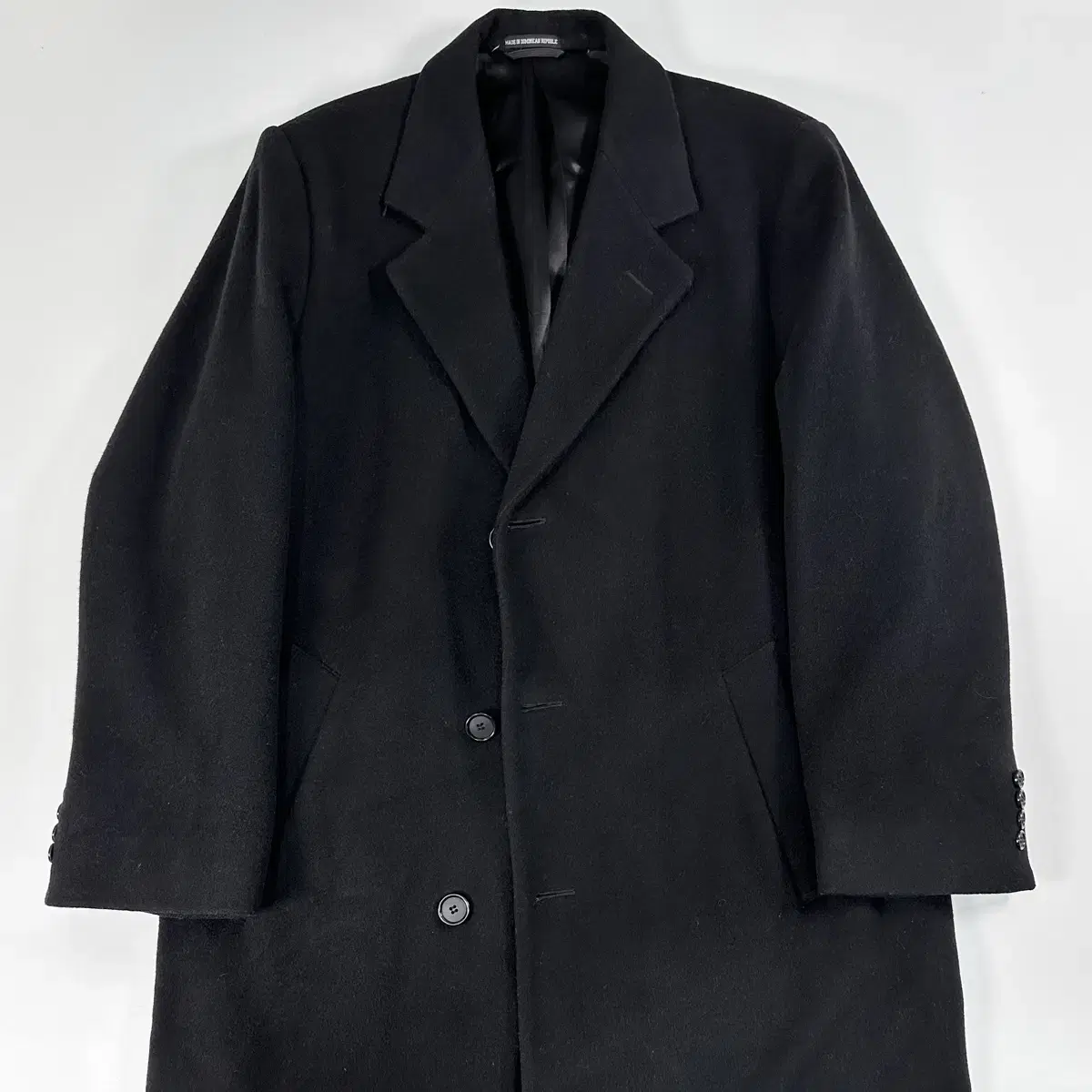 Polo Ralph Lauren Black Wool Single Coat