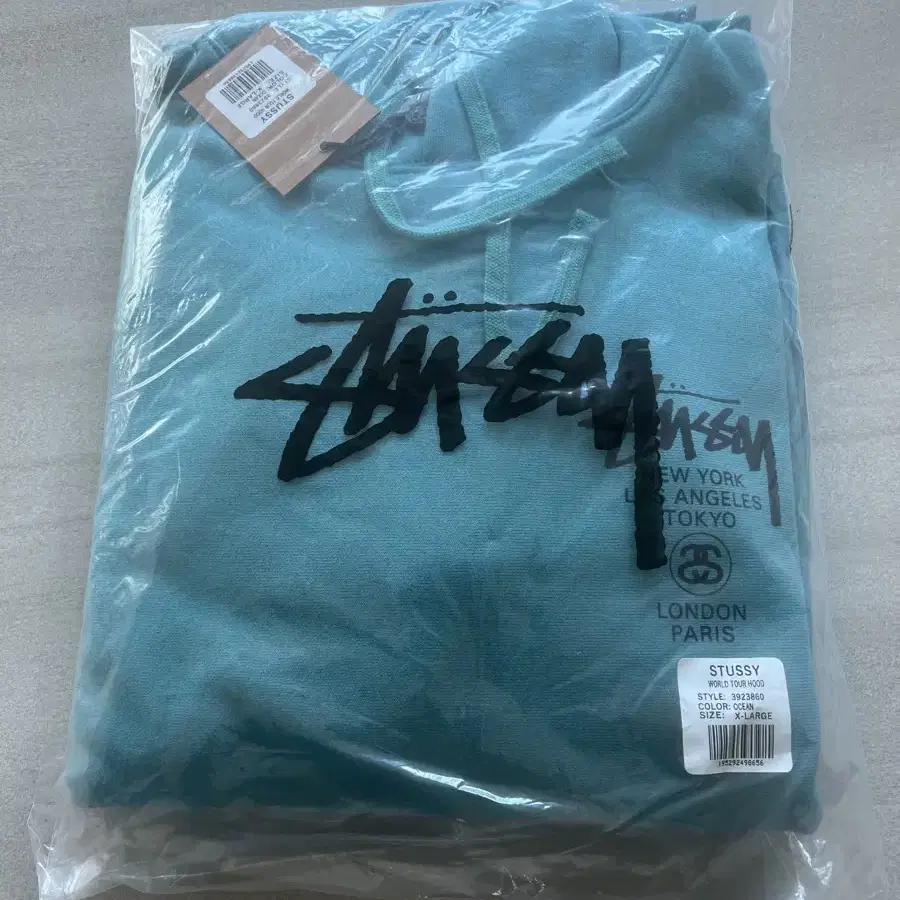 Stussy world tour hoodie ocean-XL