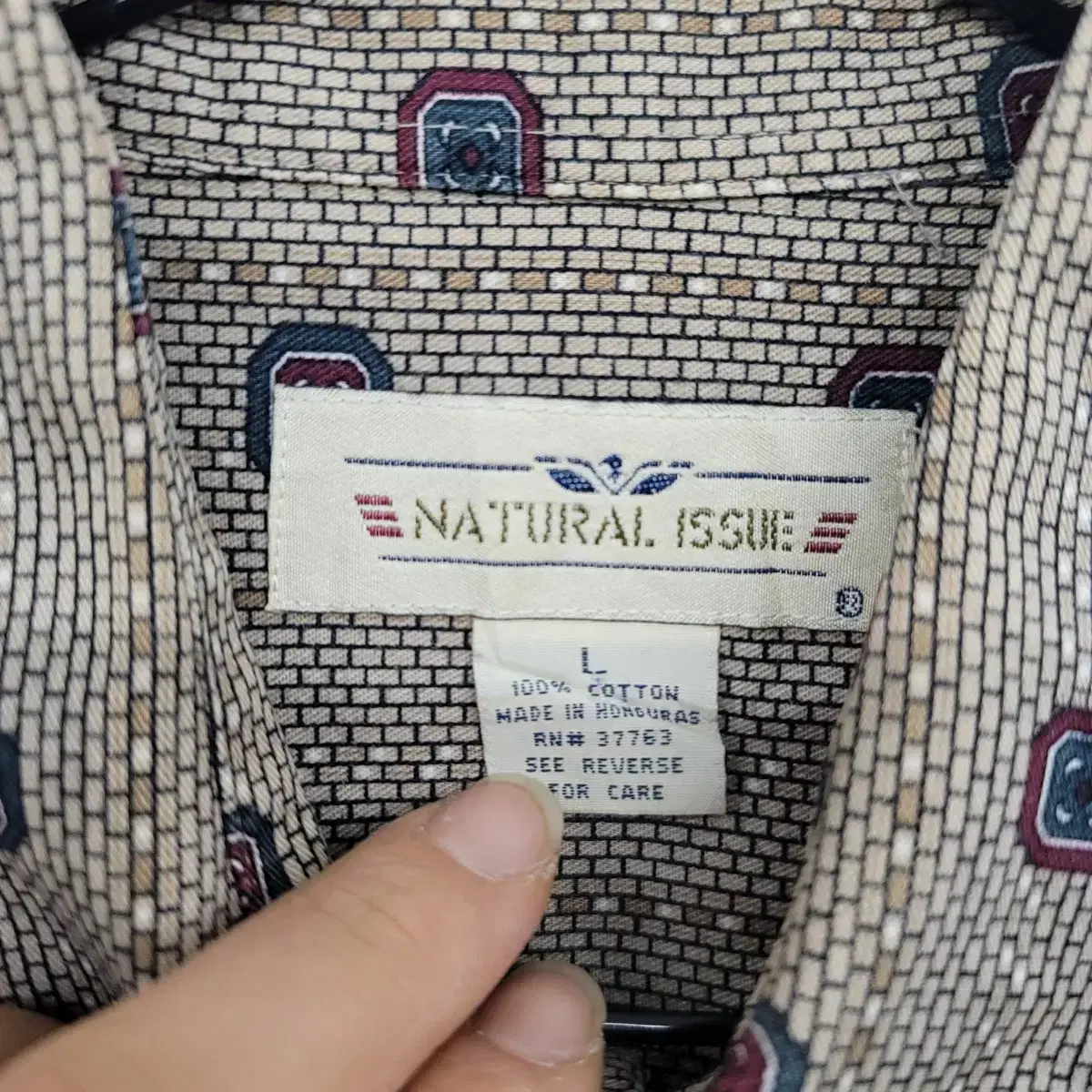 [100/L] NATURAL ISSUE 패턴 셔츠