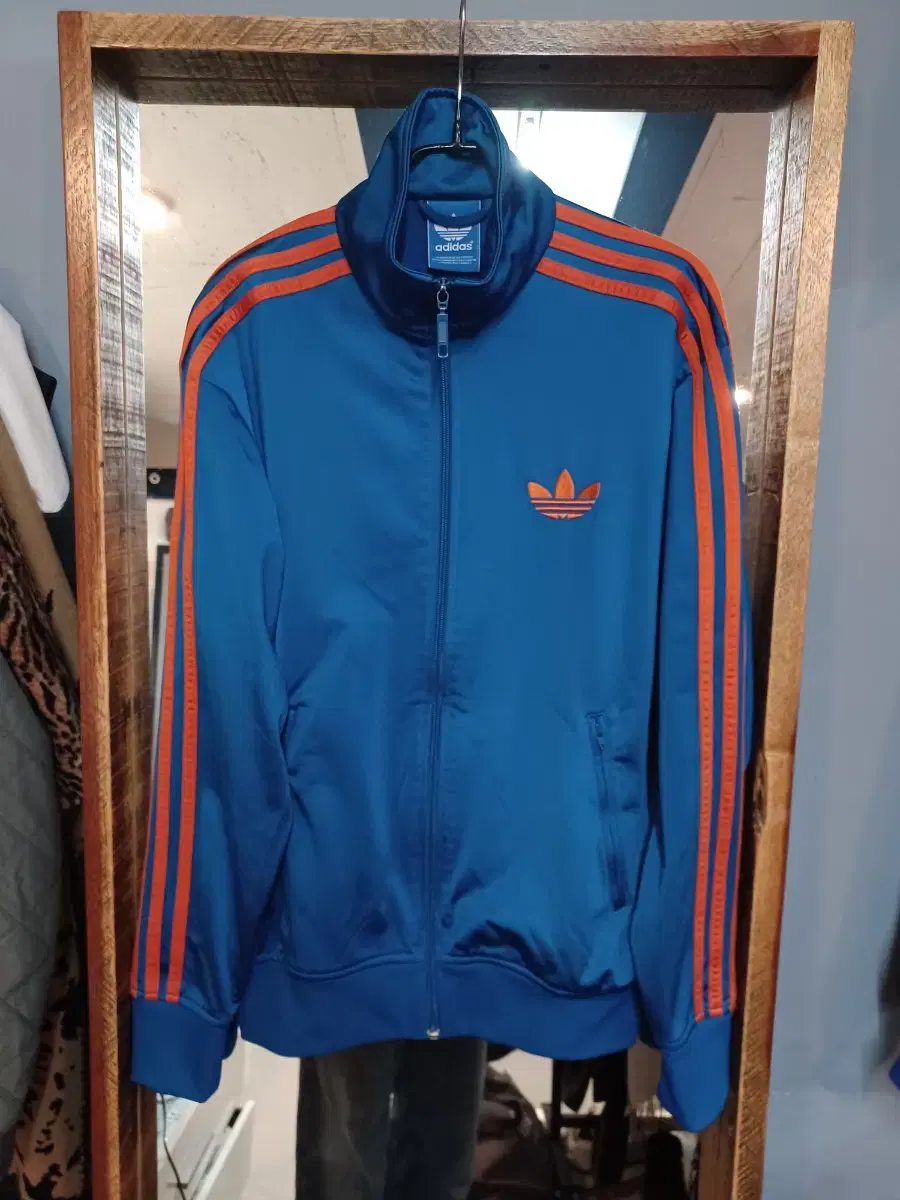 Adidas Overseas Firebird Tracktop Jersey Turquoise Orange S