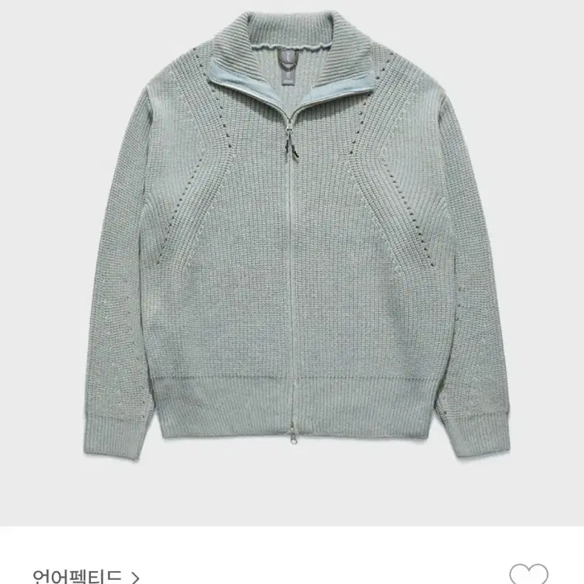 언어펙티드 니트 집업 knitted zip-up cardigan