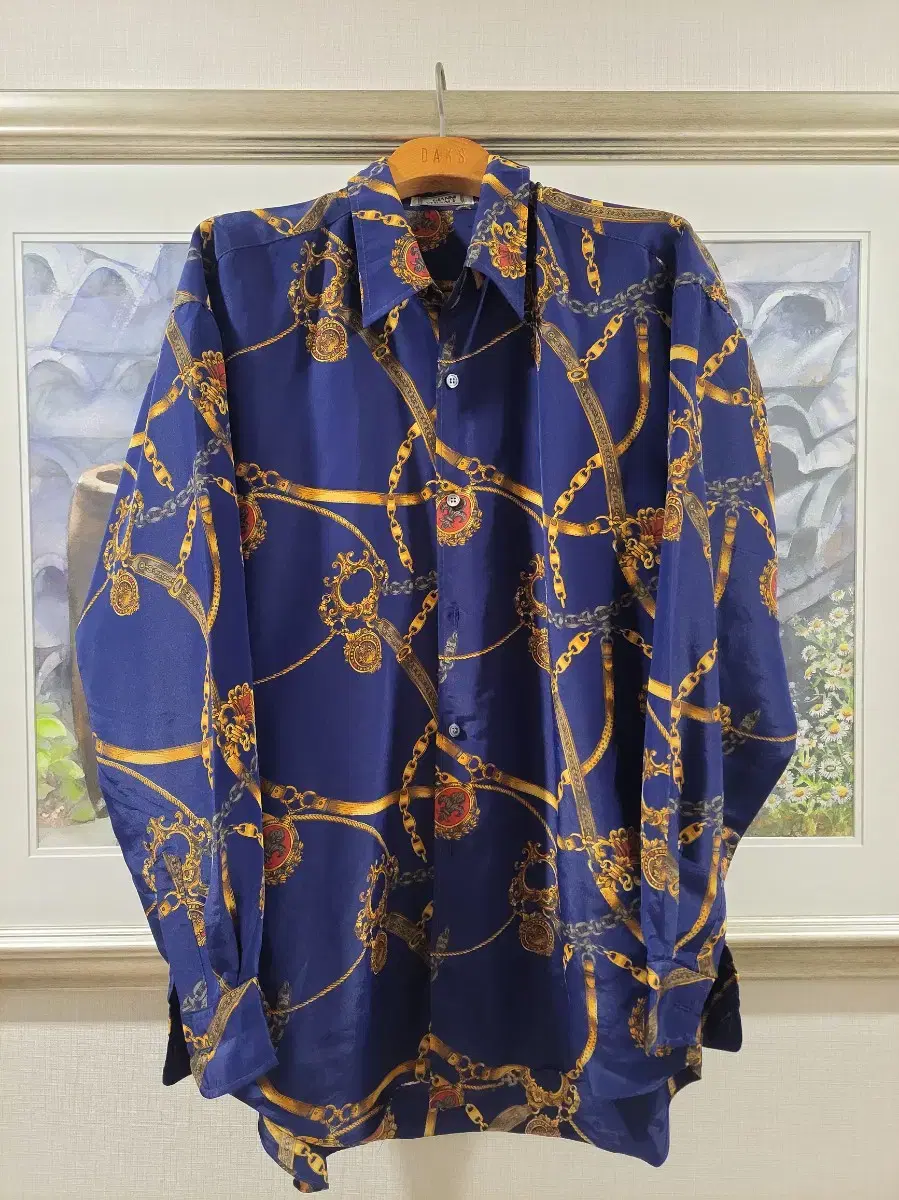 Gianni Versace Baroque patterned silk shirt