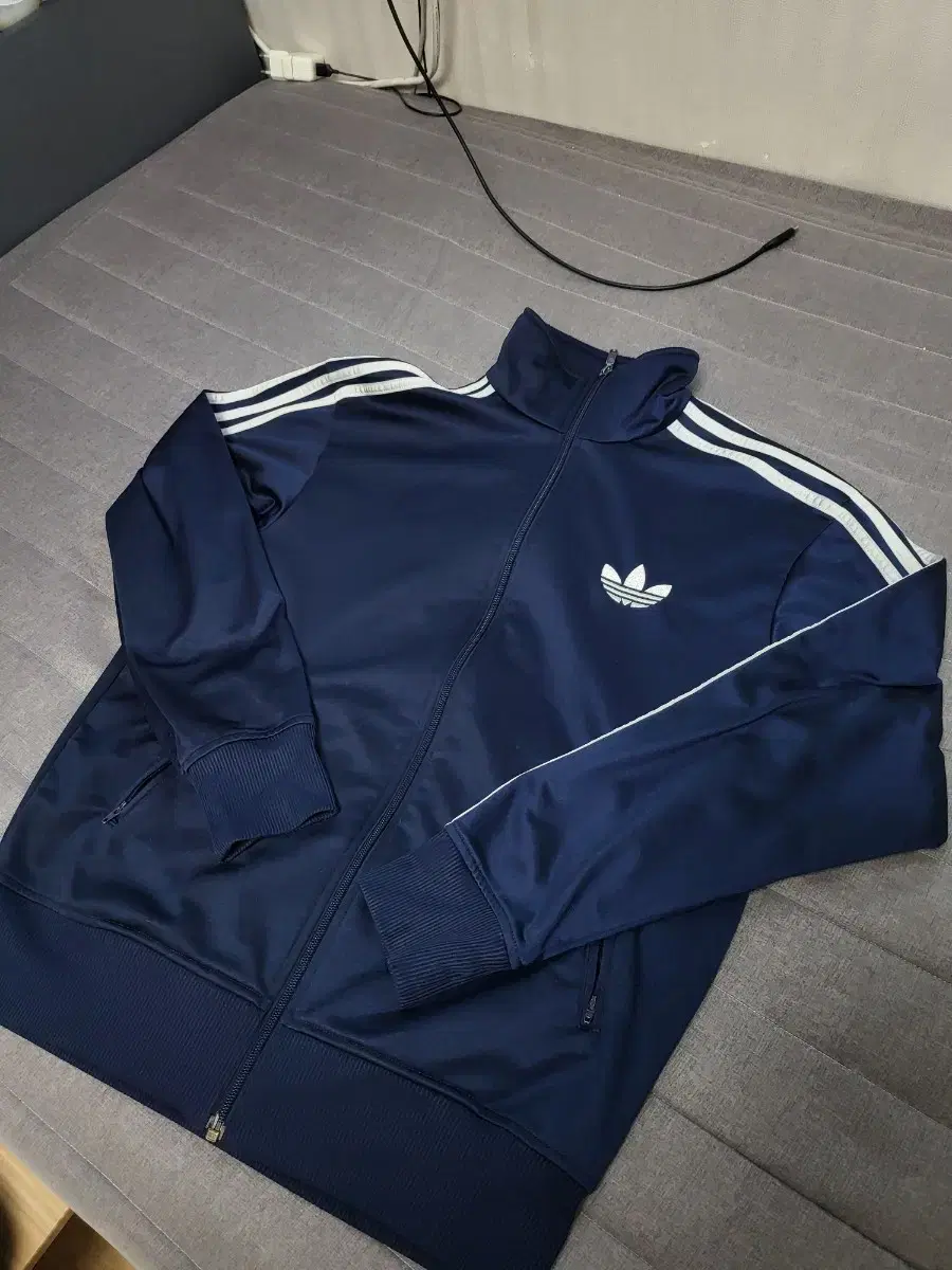 adidas Navy Blue Firebird Jersey (size 100)