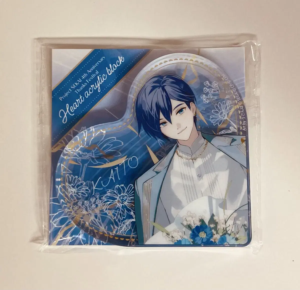 Unsealed Pseudo Gratitude Kaito Heart Acrylic Block for Sale