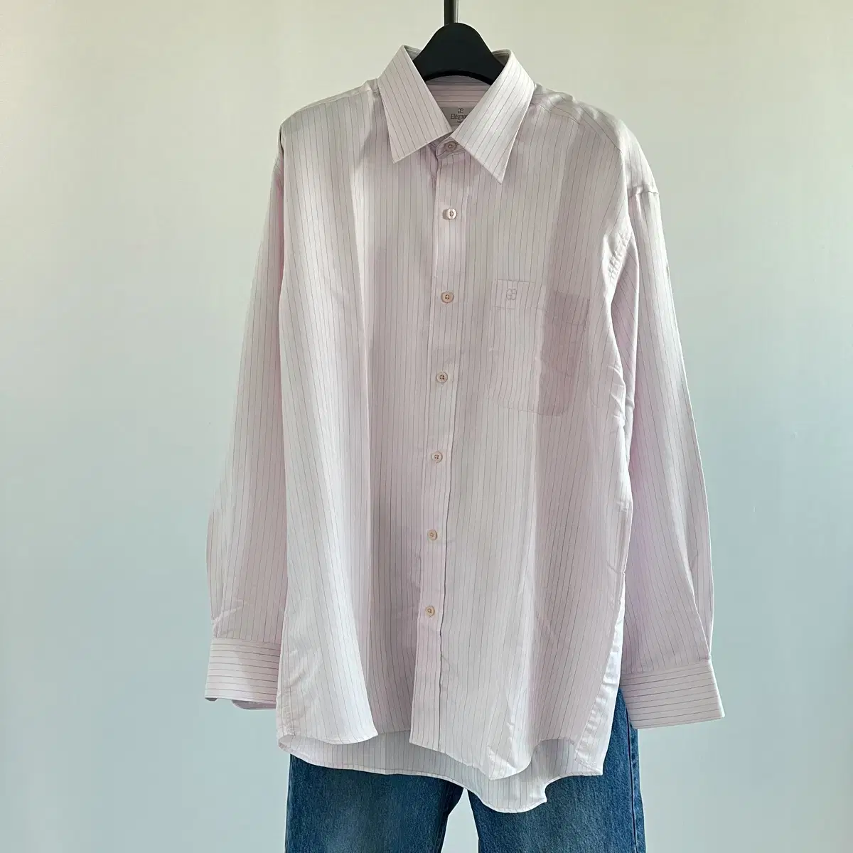 (택포) 새상품급 l eleganspari men's light pink shirt 100사이즈